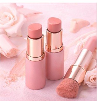 Pink Blush stick and brush