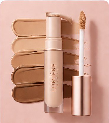 Concealer being applied under eyes for smooth, even skin tone