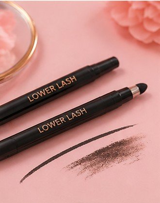 Lower lash eye pencil used for defining the lower lash line in eye makeup