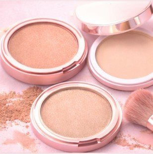 Powder foundation compact for matte, shine-free coverage