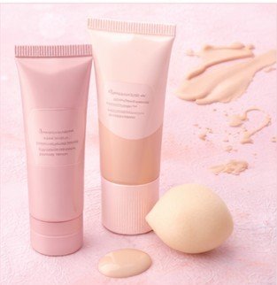 Tinted moisturizer foundation tube for lightweight, hydrating skin coverage