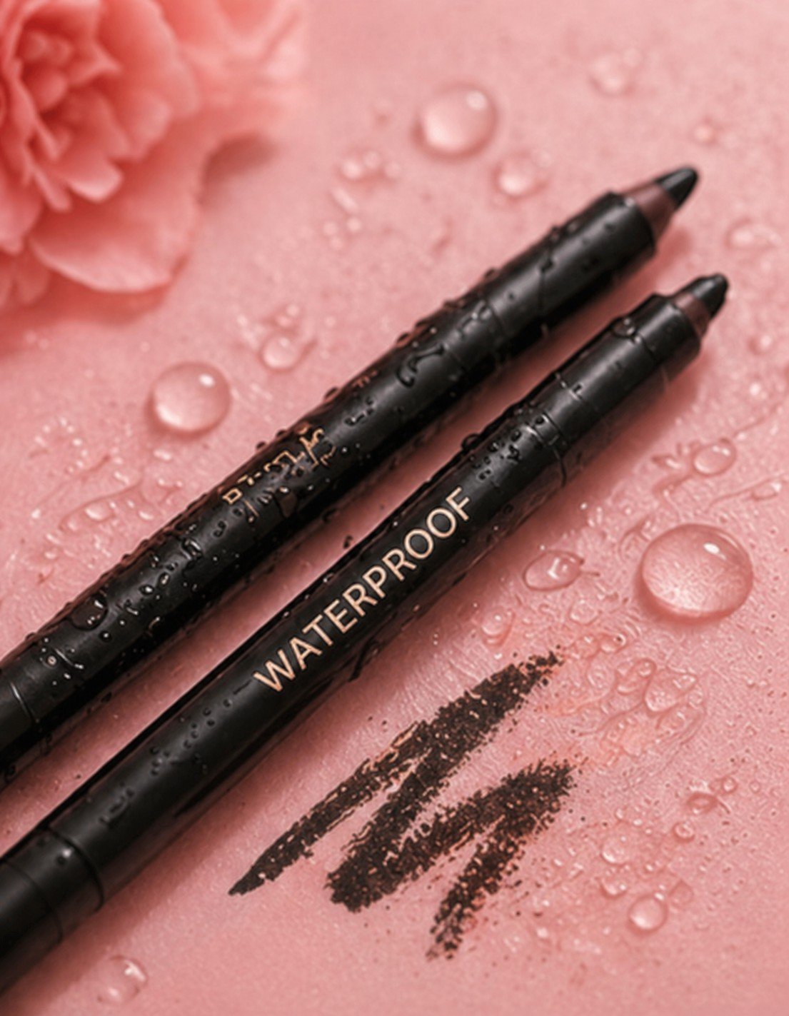 Waterproof Eye Pencil on a pink background
