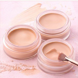 Cream concealer in a pot with smooth texture for buildable coverage