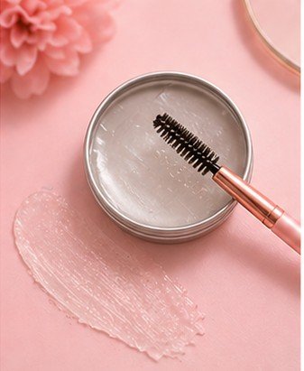 Brow Wax on a pink Background