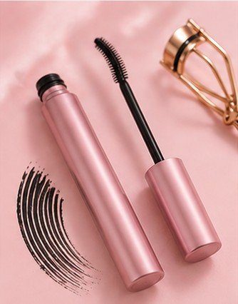Curling mascara brush for lifting lashes for curled, eye-opening effect