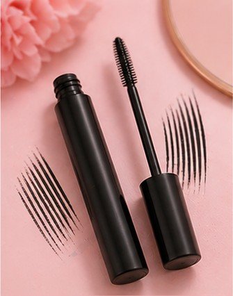 Lengthening mascara brush extending lashes for longer, separated appearance